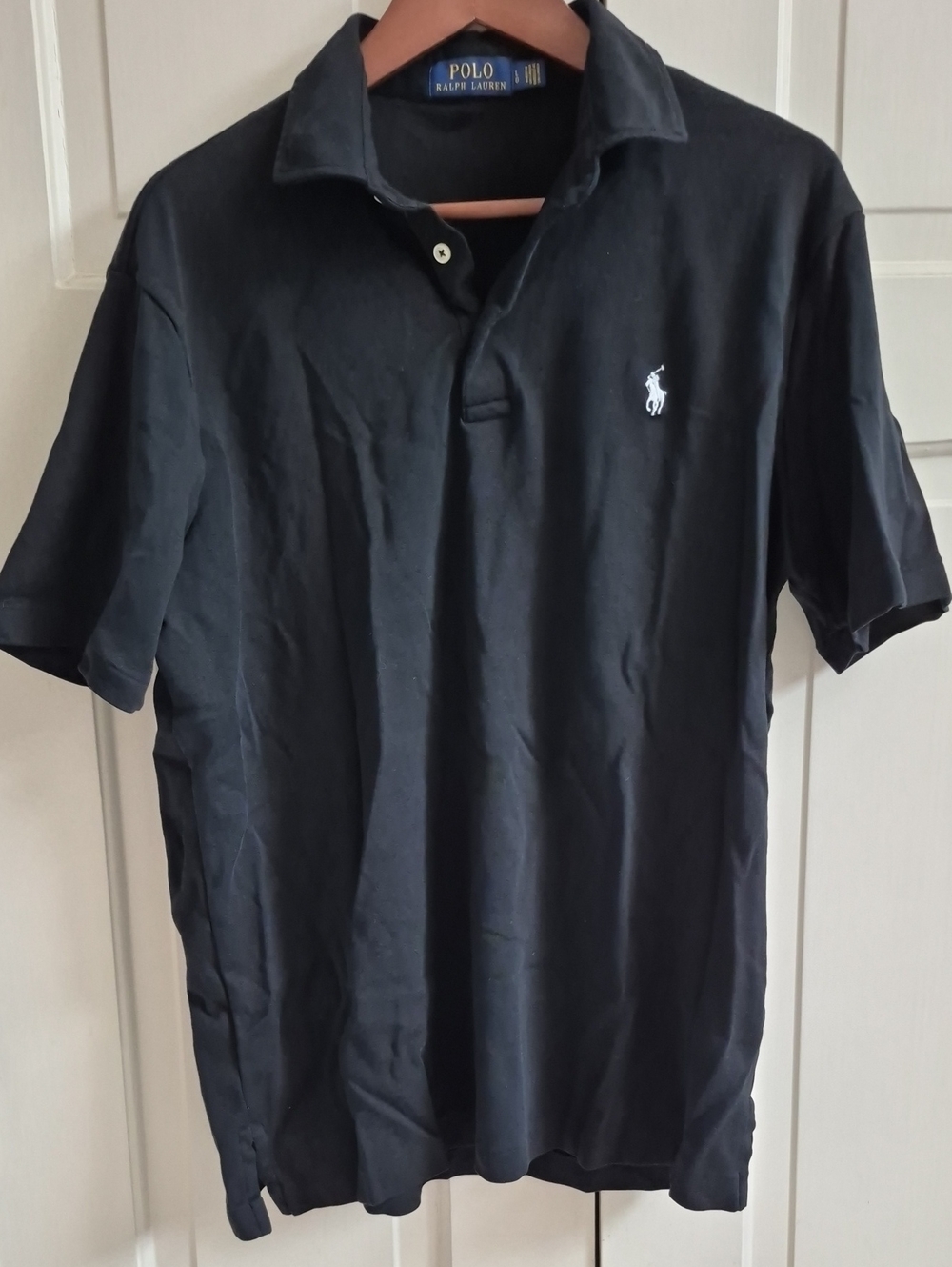 Polo by Ralph Lauren Black Short-Sleeve Polo with White Pony